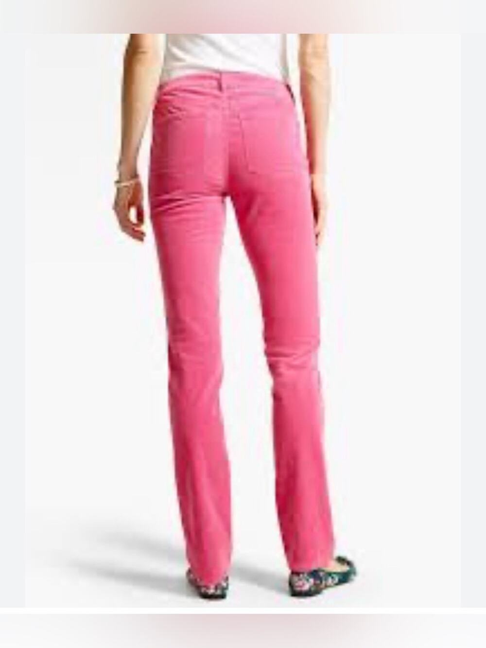UEC TALBOTS BUBBLE GUM PINK CORDUROY STRAIGHT LEG PANTS SZ 4P